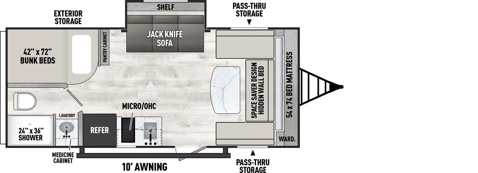 Clipper 18DBS floorplan