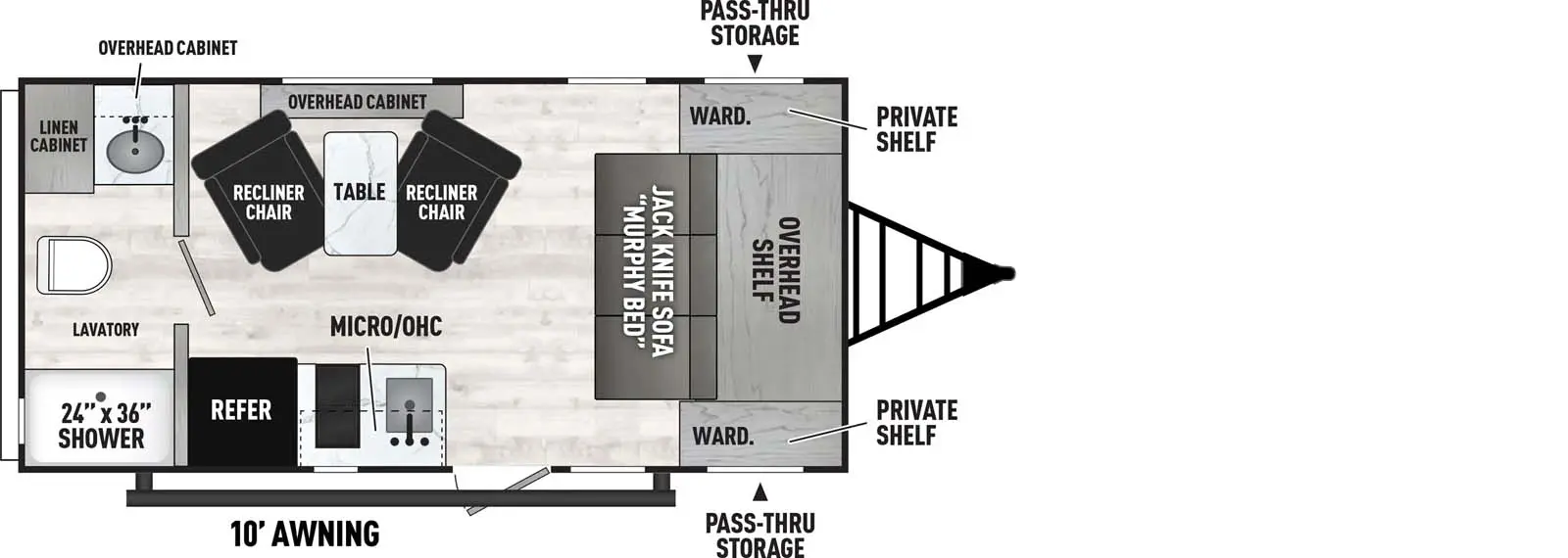 Clipper 18FQ floorplan