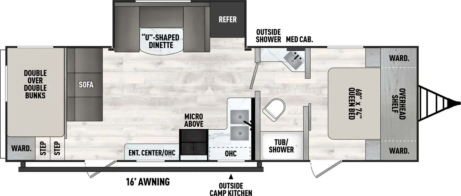 Clipper 262BHS floorplan