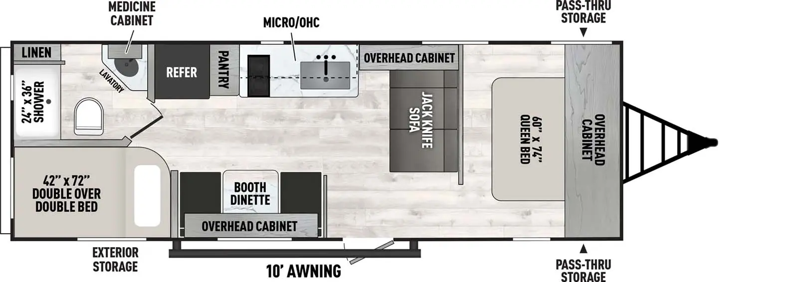 Clipper 26BH floorplan