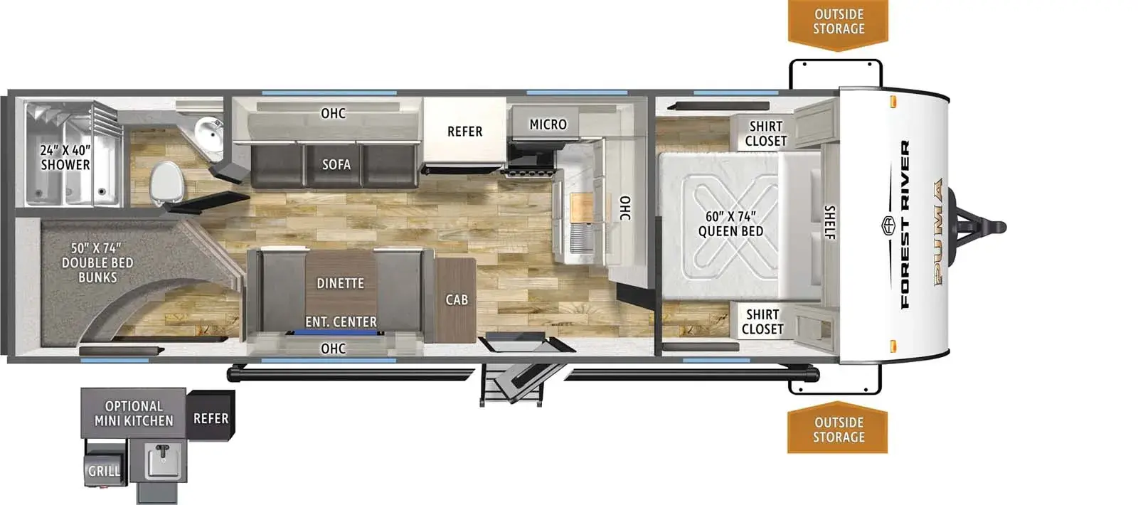 Puma 23BHCE floorplan